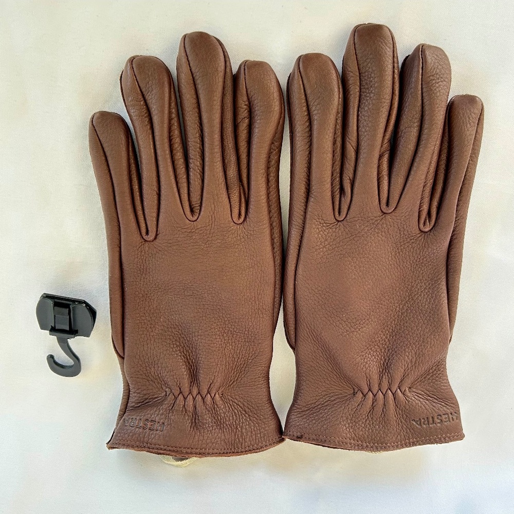 Hestra Eirik Gloves, Men's Size 7, Brown Leather, Wool Lined NWT